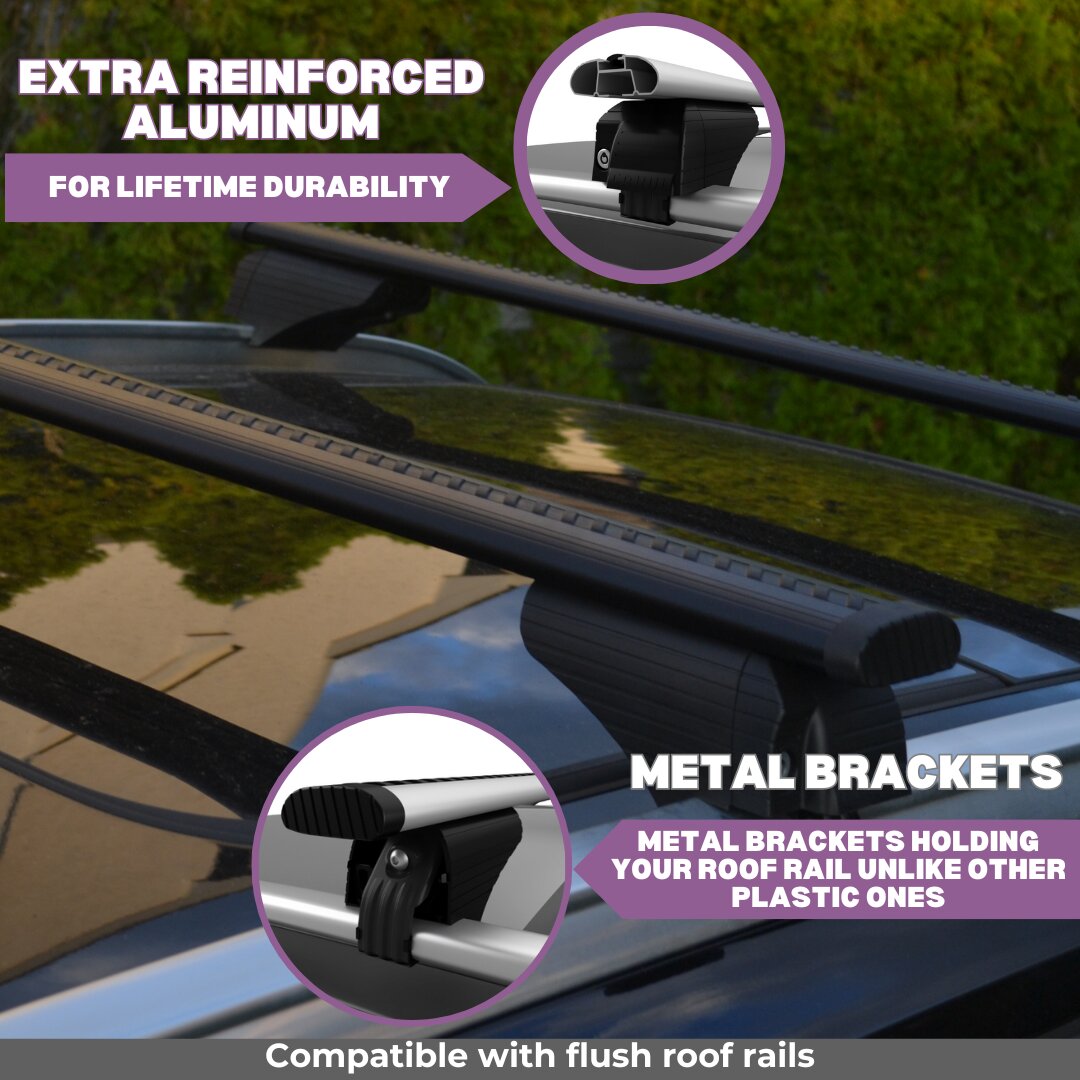 Roof Rack Cross Bars with Extended Bar Design for Mazda CX-70 2025-2026 - Black