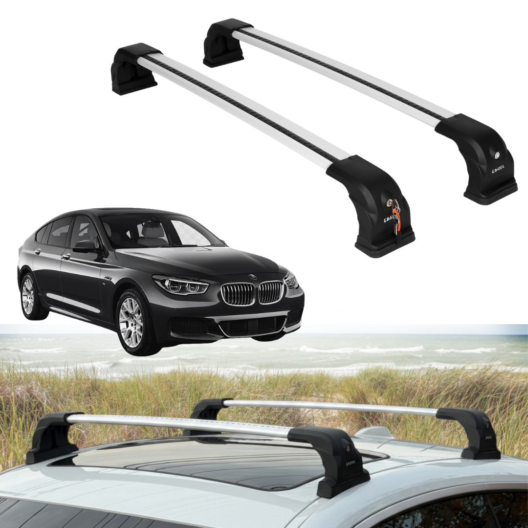 220 lbs Roof Rack Crossbars for BMW 5 Series Sedan 2011-2016 - Silver
