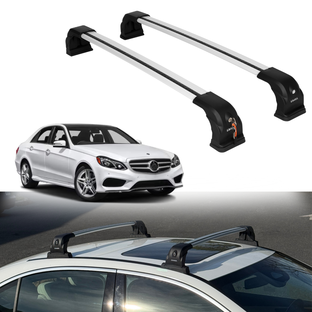 220 lbs Roof Rack Bars for Mercedes-Benz E Class Sedan 2010-2016 - Silver