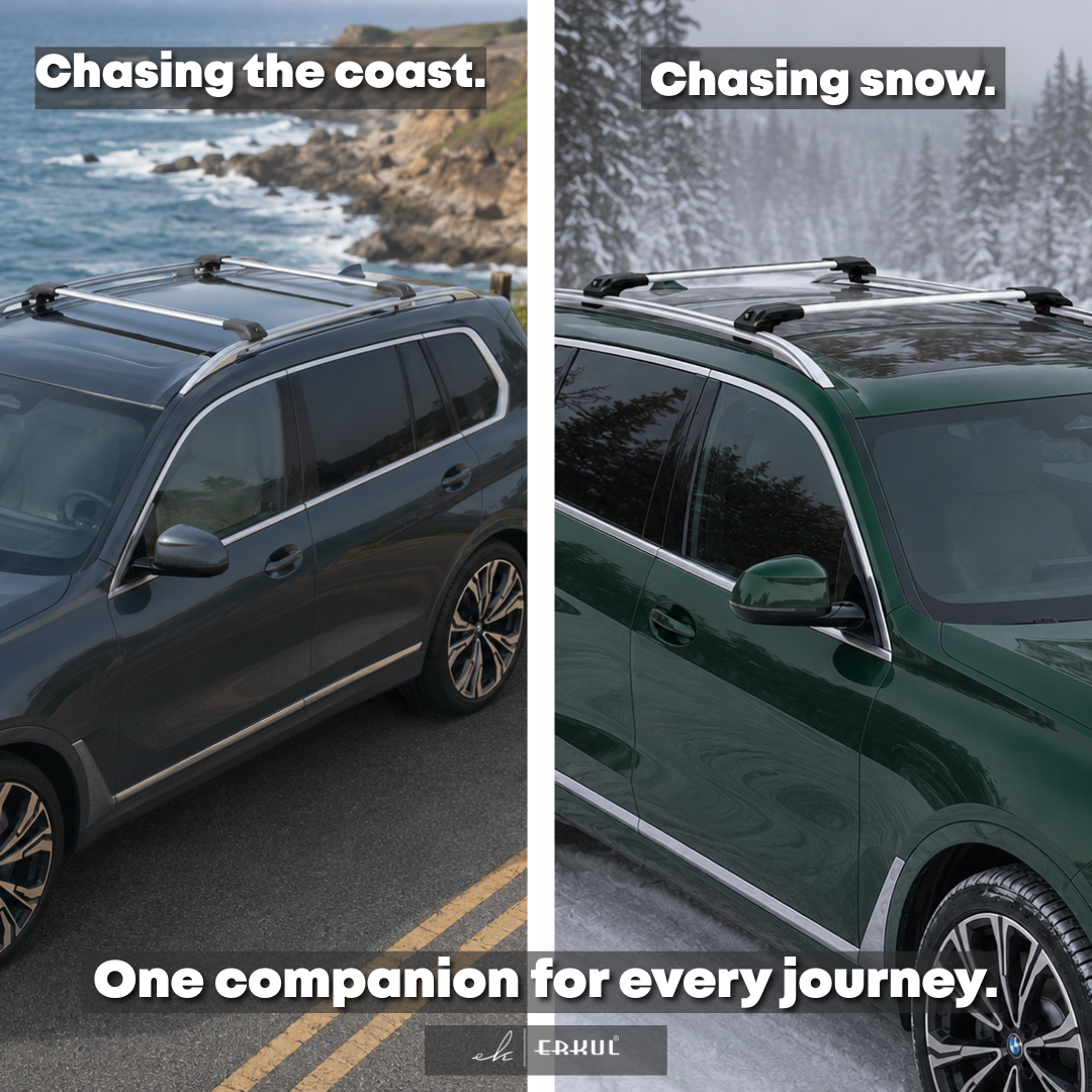 Roof Rack Crossbars for Toyota RAV4 2019-2025 Fits Raised Rails - Silver