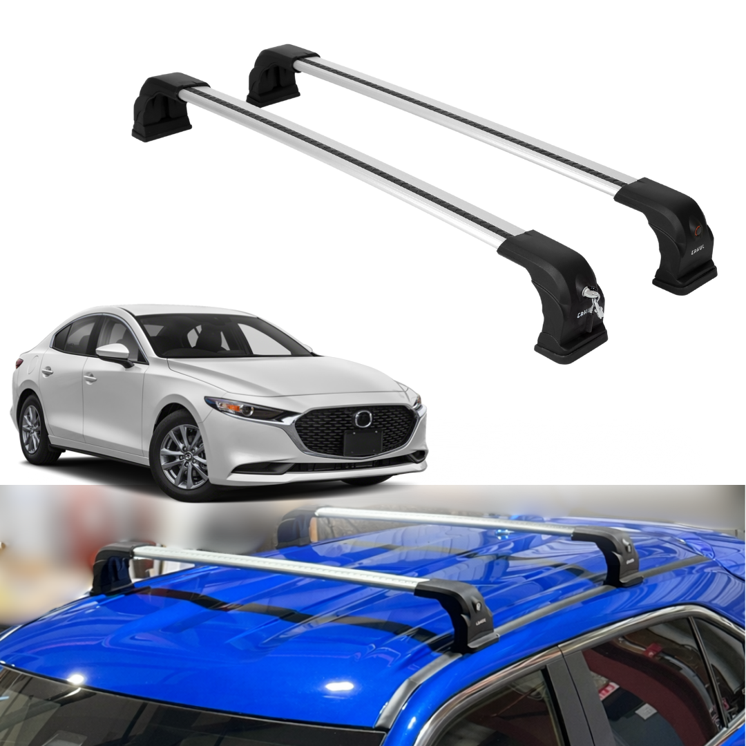 220 lbs Roof Rack Crossbars for Mazda 3 2010-2013 Fits Fixed Points Roofs Silver