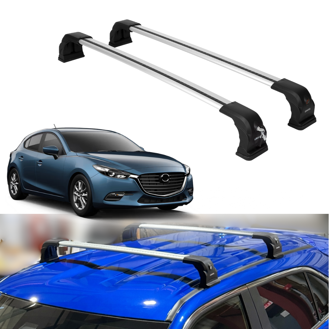 Erkul AeroGlide 220 LBS Crossbars for Mazda 3 Sedan / Hatchback