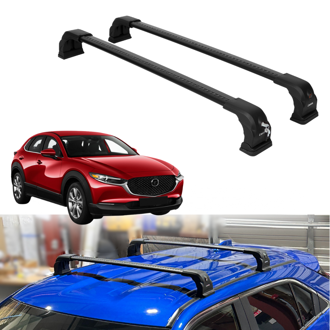 Roof Rack Crossbars for Mazda CX-30 CX30 2020-2026 Fits Fixed Points Roofs Black