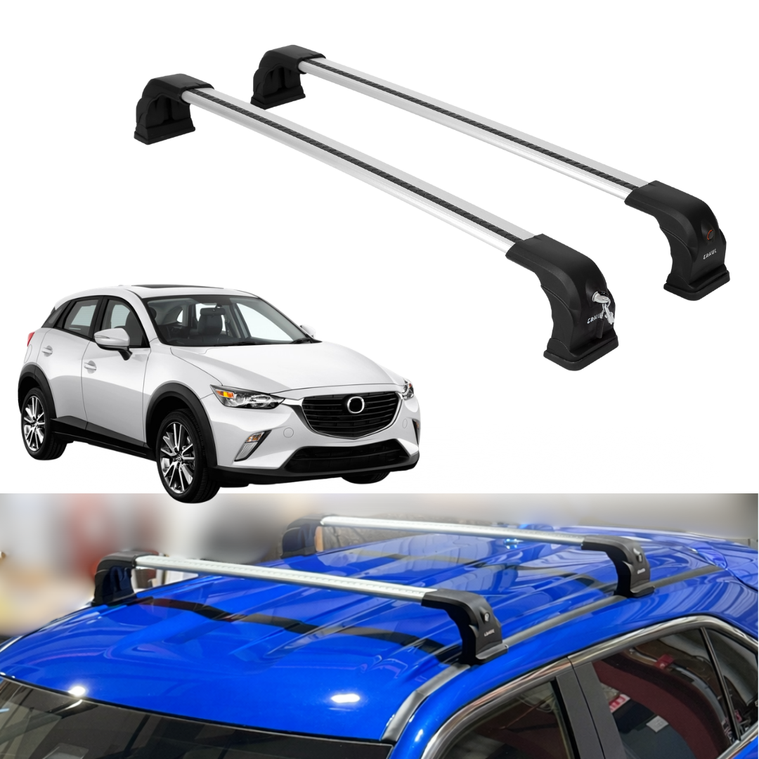 220 lbs Roof Rack Crossbars for Mazda CX3 2016-2021 Fits Fixed Points Roofs 2Pcs