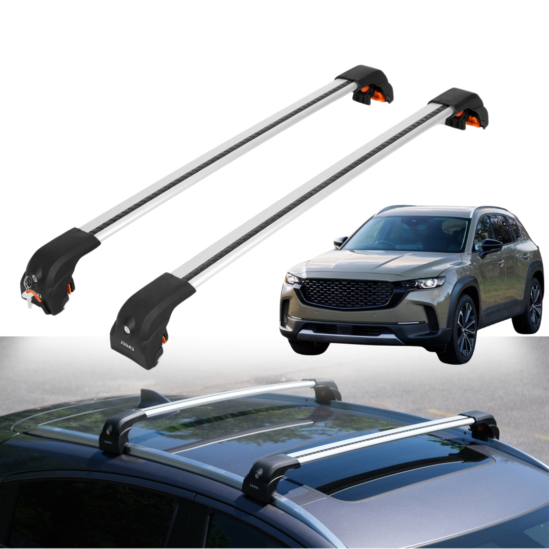ERKUL Roof Rack Cross Bars for Mazda CX-5 CX5 2017-2025 - Silver