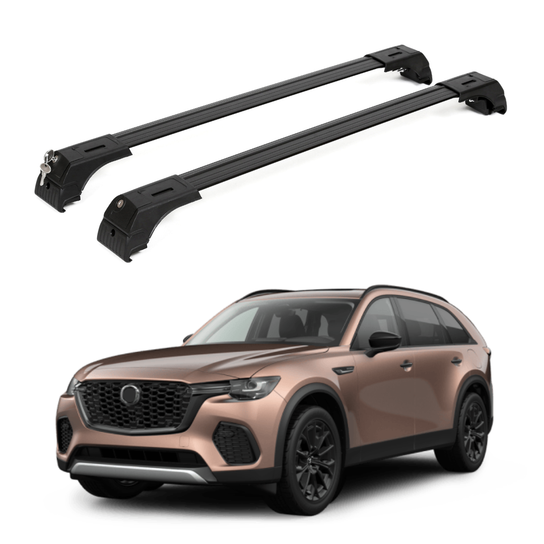 Erkul Roof Rack Cross Bars for Mazda CX-70 2025-2026 with Flush Rails - Black