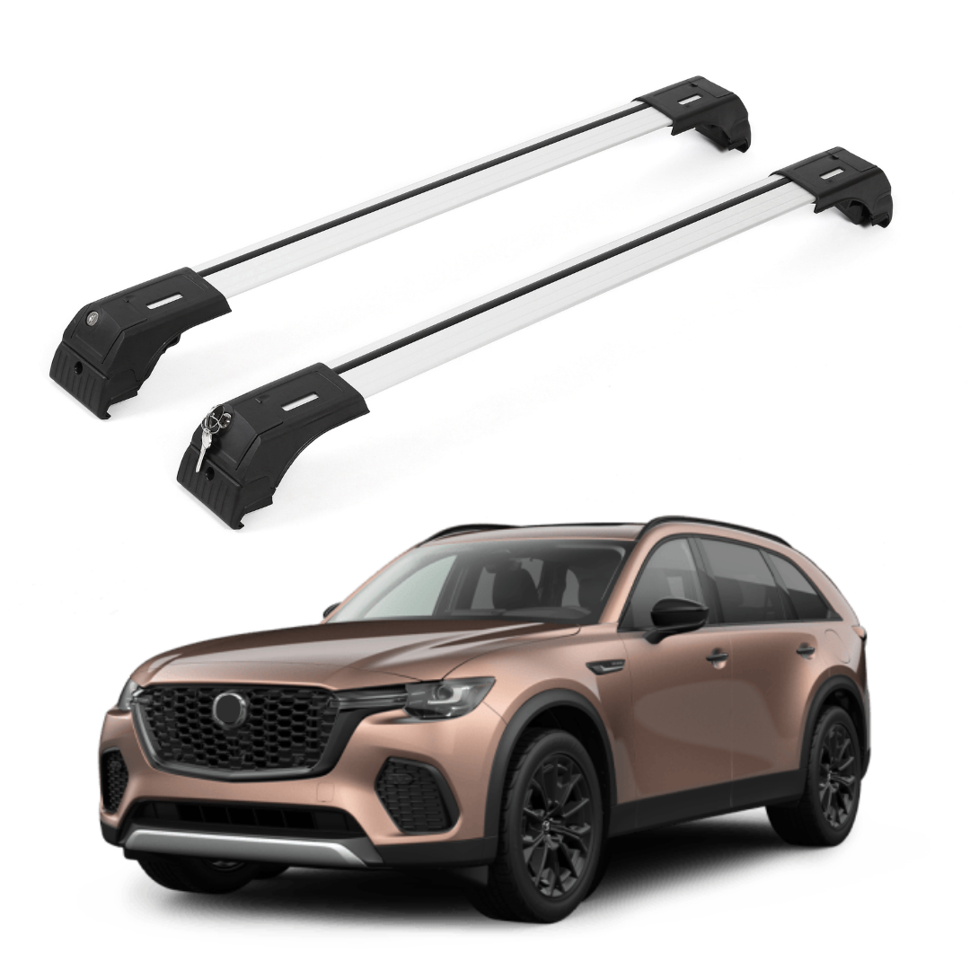 Erkul Roof Rack Cross Bars for Mazda CX-70 2025-2026 with Flush Rails - Silver