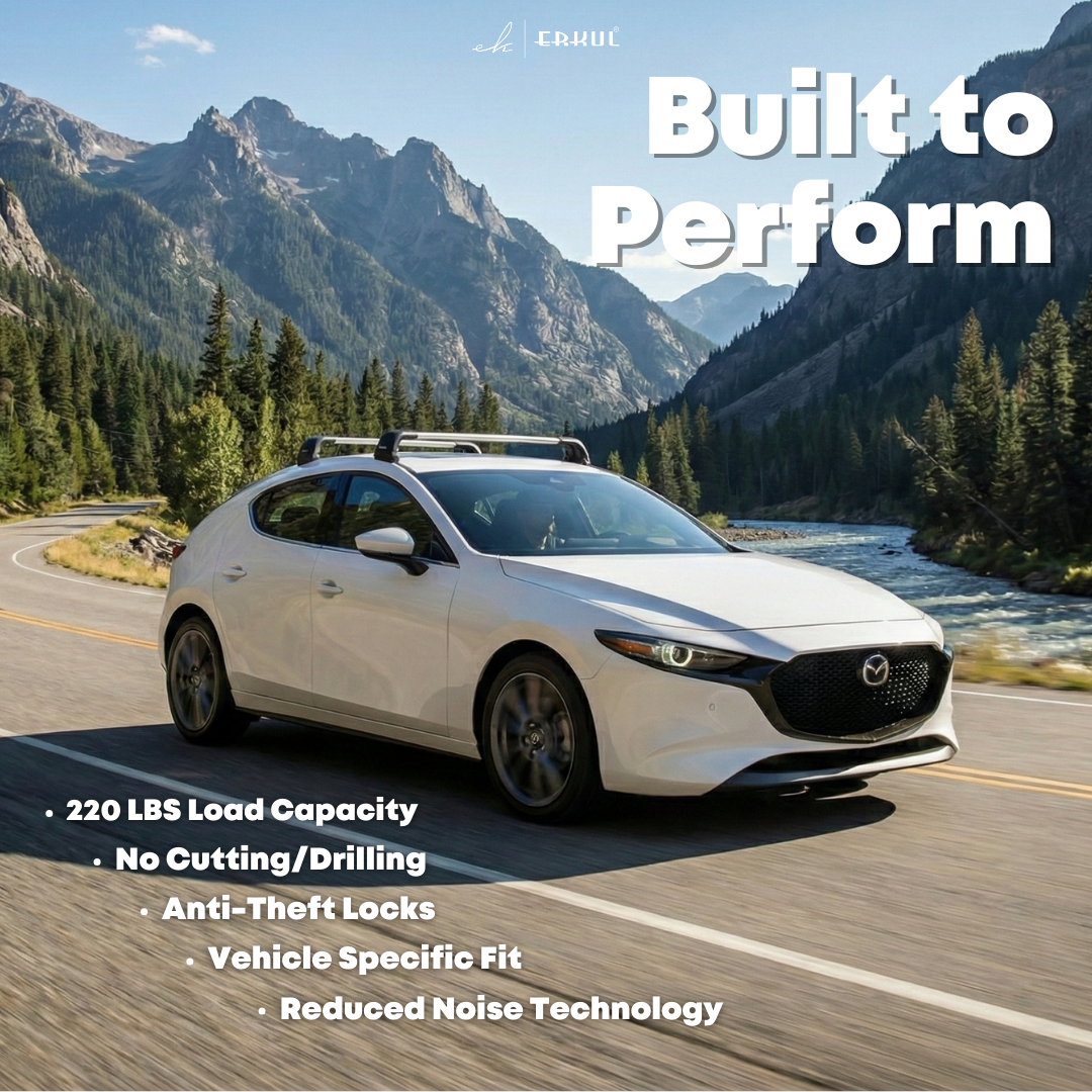 220 lbs Roof Rack Crossbars for Mazda CX3 2016-2021 Fits Fixed Points Roofs 2Pcs