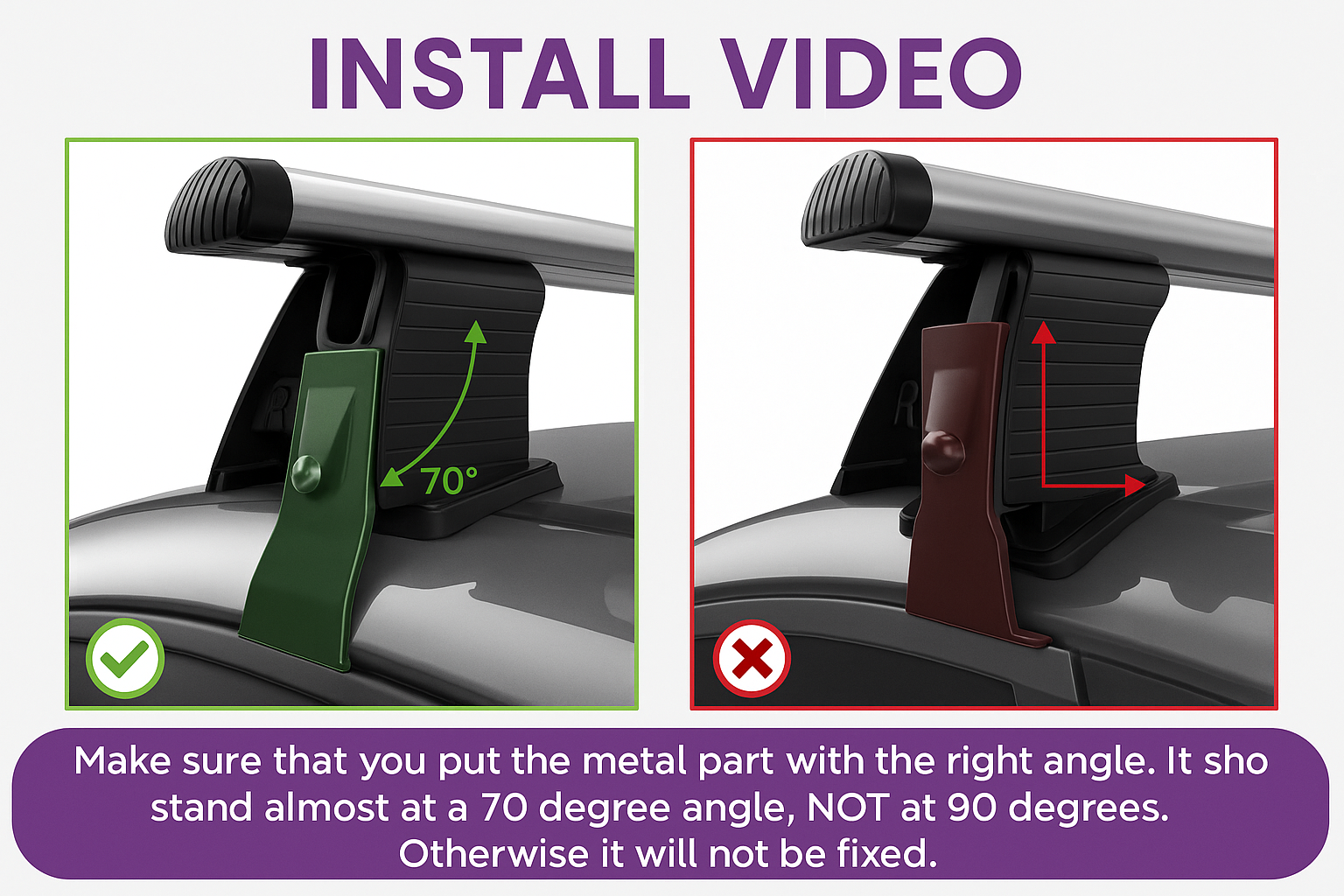 ERKUL Universal Roof Rack Cross Bars for Naked Roofs Adjustable for Car & Trucks