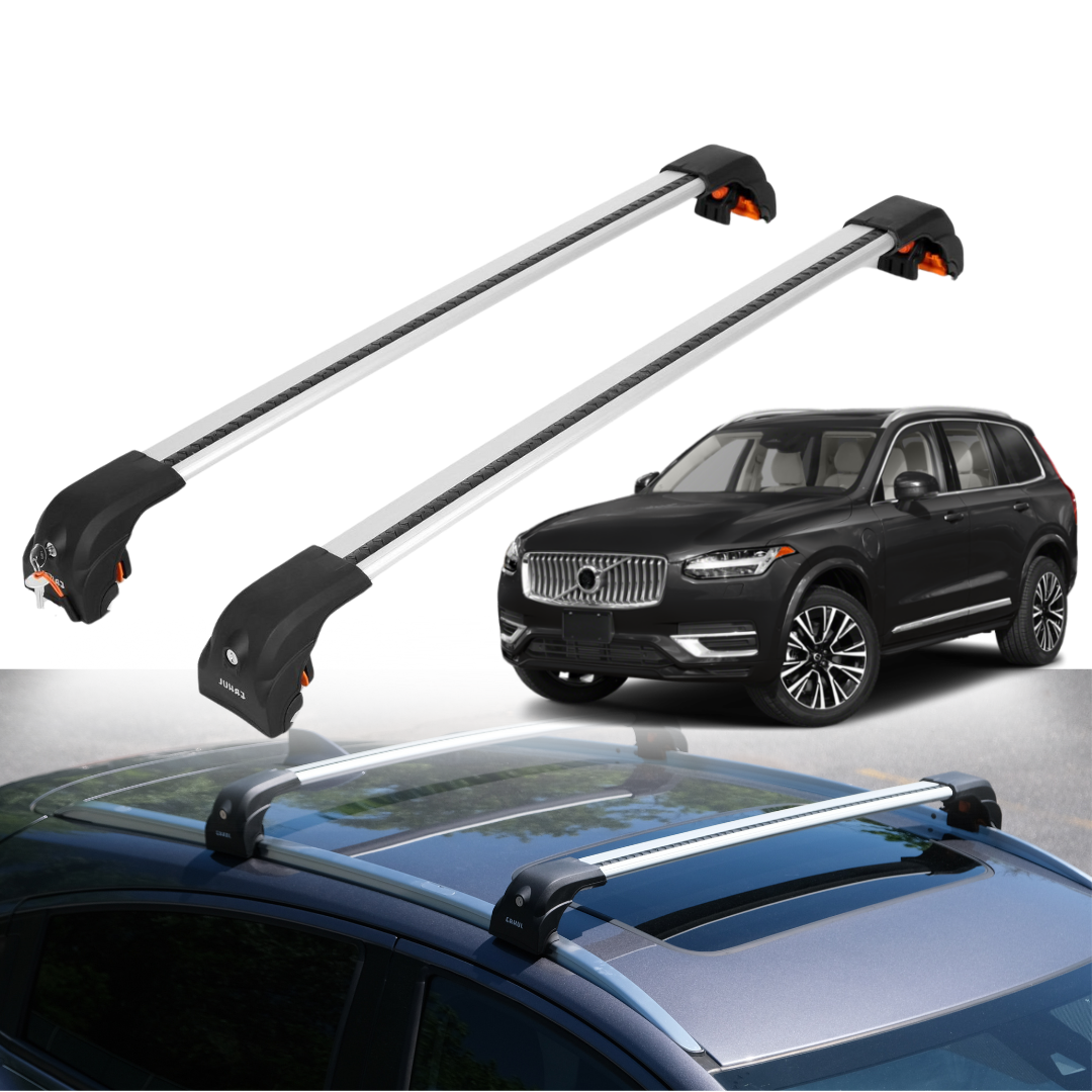 220 lbs Roof Rack Cross Bars for Volvo XC90 2016-2026 with Flush Rails - Silver