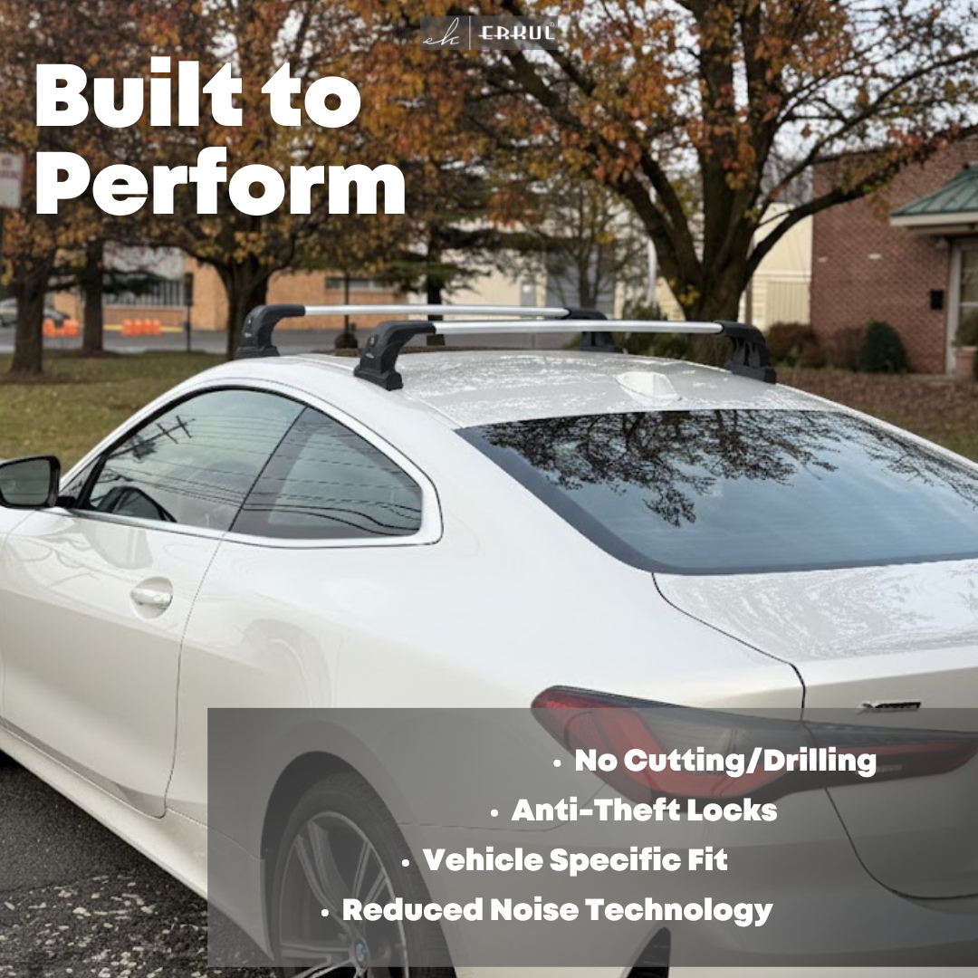 220 lbs Roof Rack Crossbars for BMW 4 Series Sedan 2014-2020 - Silver