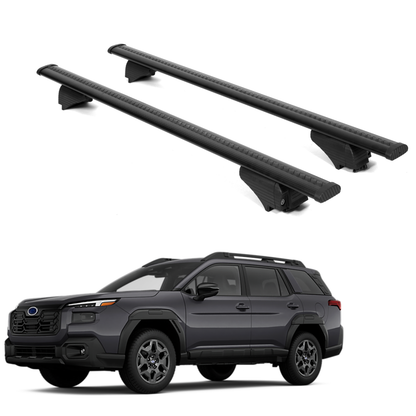 Erkul Roof Rack Crossbars with Extended Bar Design for Subaru Outback 2026 Black