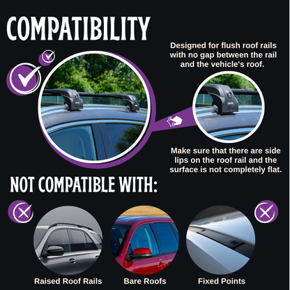 Premium Quality 220 lbs Load Capacity Roof Rack Crossbars for Kia Niro 2016-2022