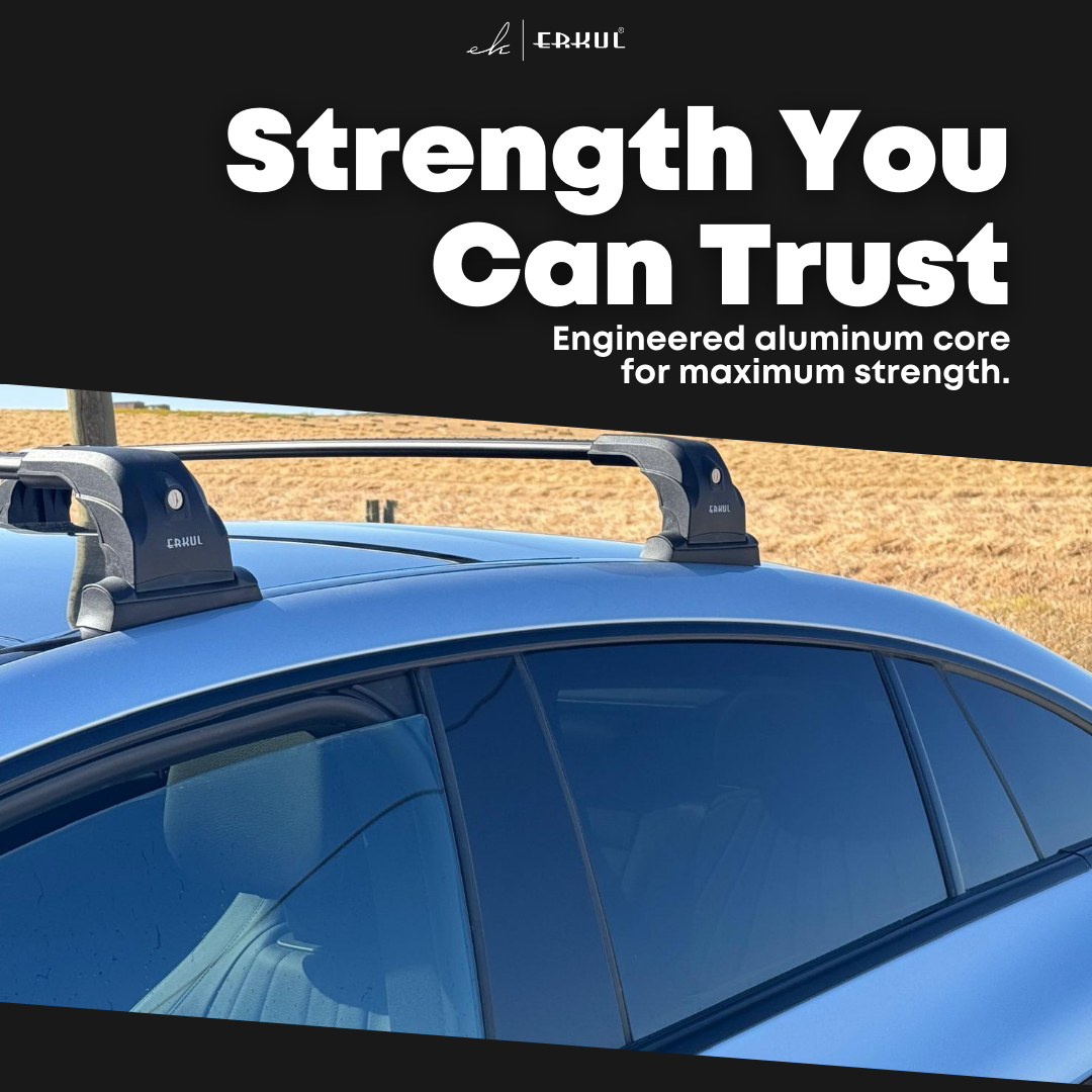 220 lbs Roof Rack Bars for Mercedes-Benz E Class Sedan 2024-2026 - Black