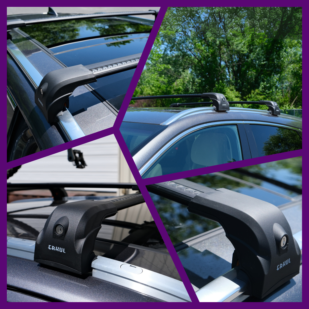 220 lbs Roof Rack Cross Bars for Mazda CX-90 CX90 2024-2025 - Flush Rails - Black