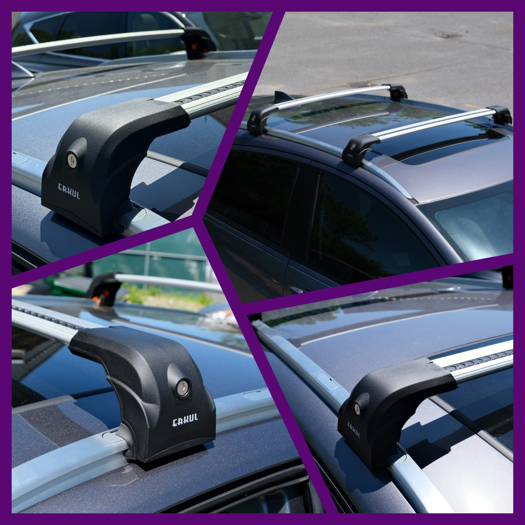 220 lbs Roof Rack Crossbars for BMW X1 2013-2015 Fits Flush Rails - Silver