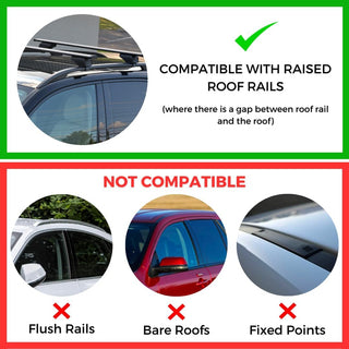 Universal roof bars discount for flush rails