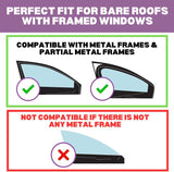 ERKUL Universal Roof Rack Cross Bars for Naked Roofs - 41" Adjustable Window Frame Crossbars for Cars Without Rails | Bare Roof Rack System Compatible with Most Sedan & SUV Models | Black