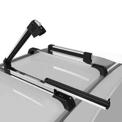 ERKUl 25" Ski Rack | Holds 4 Pairs of Skis or 2 Snowboards - Fits All Types of Cross Bars
