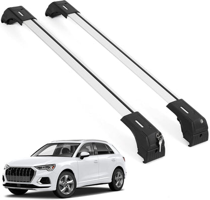 ERKUL Roof Rack Cross Bars for Audi Q3 2012-2019  - Silver