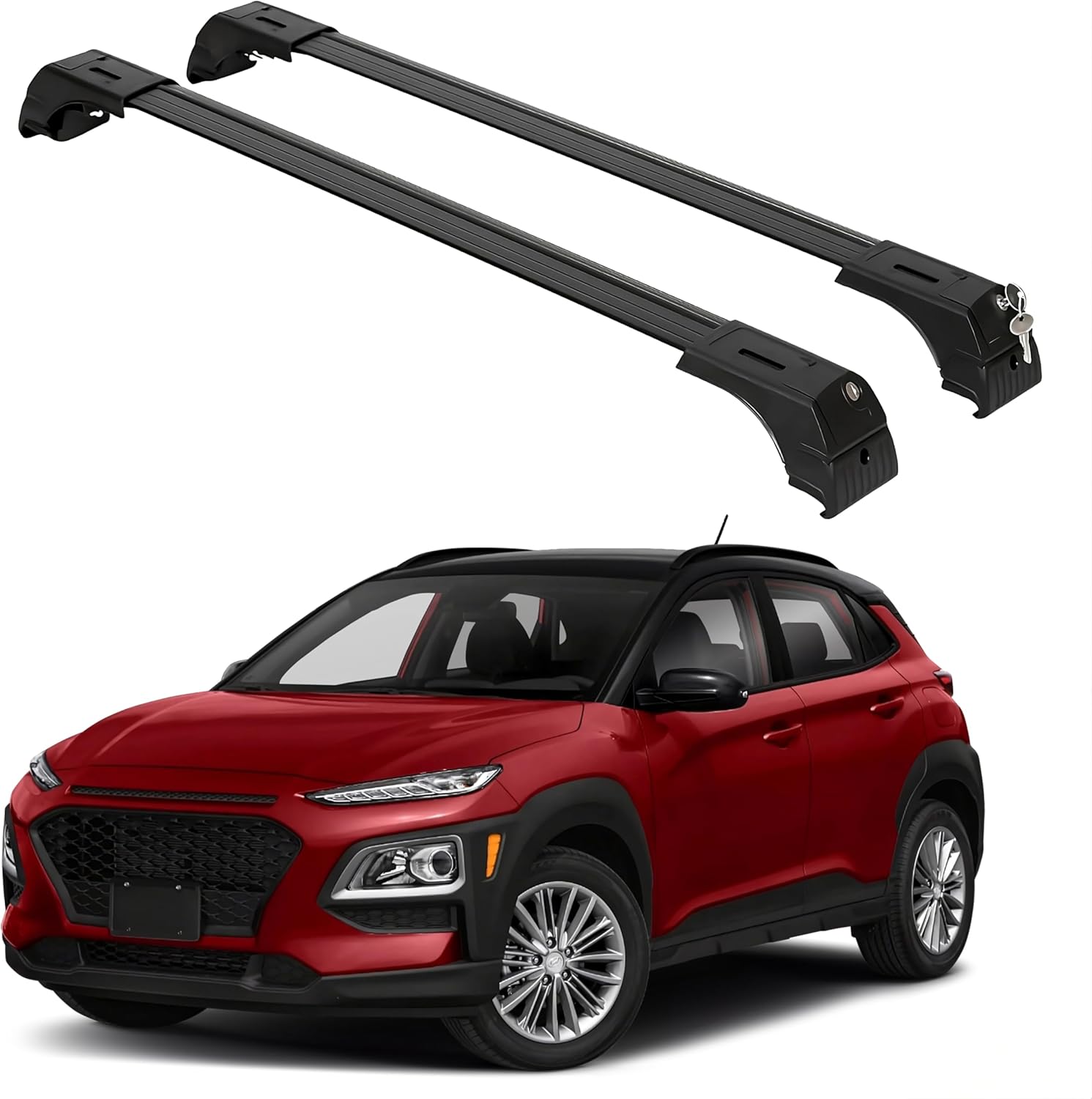 Fits Hyundai Kona 2018-2023 with Factory Rails 2PCS Roof Rack Cross Bars 165 LBS