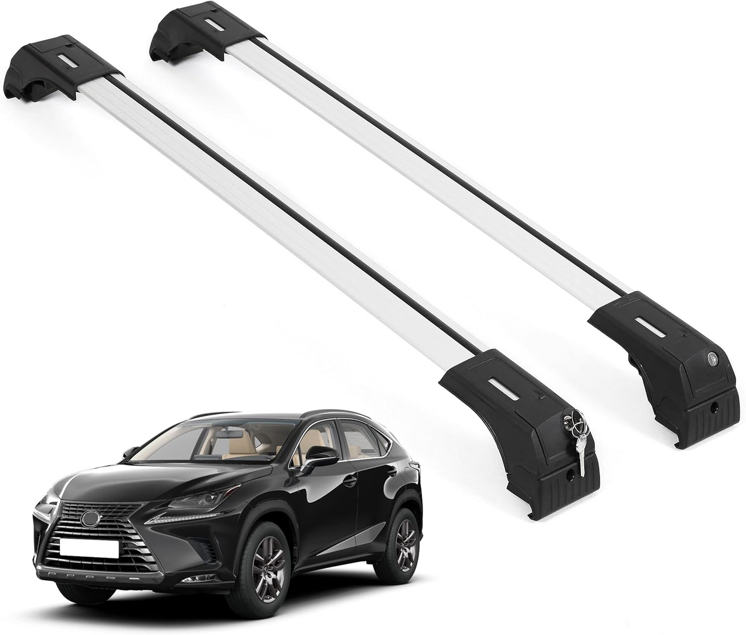 165 LBS Roof Rack Cross Bars Fits Lexus NX200T NX300 NX300H 2015-2021