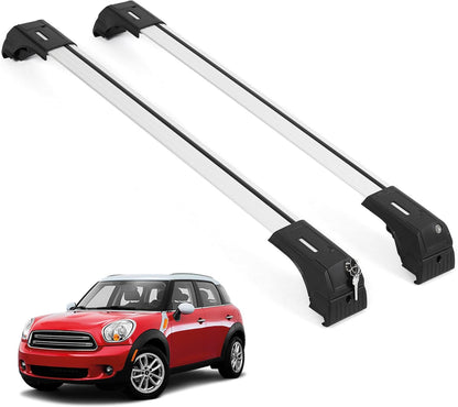 ERKUL Roof Rack Cross Bars Fits Mini Cooper Countryman 2011-2016 Aluminum Silver
