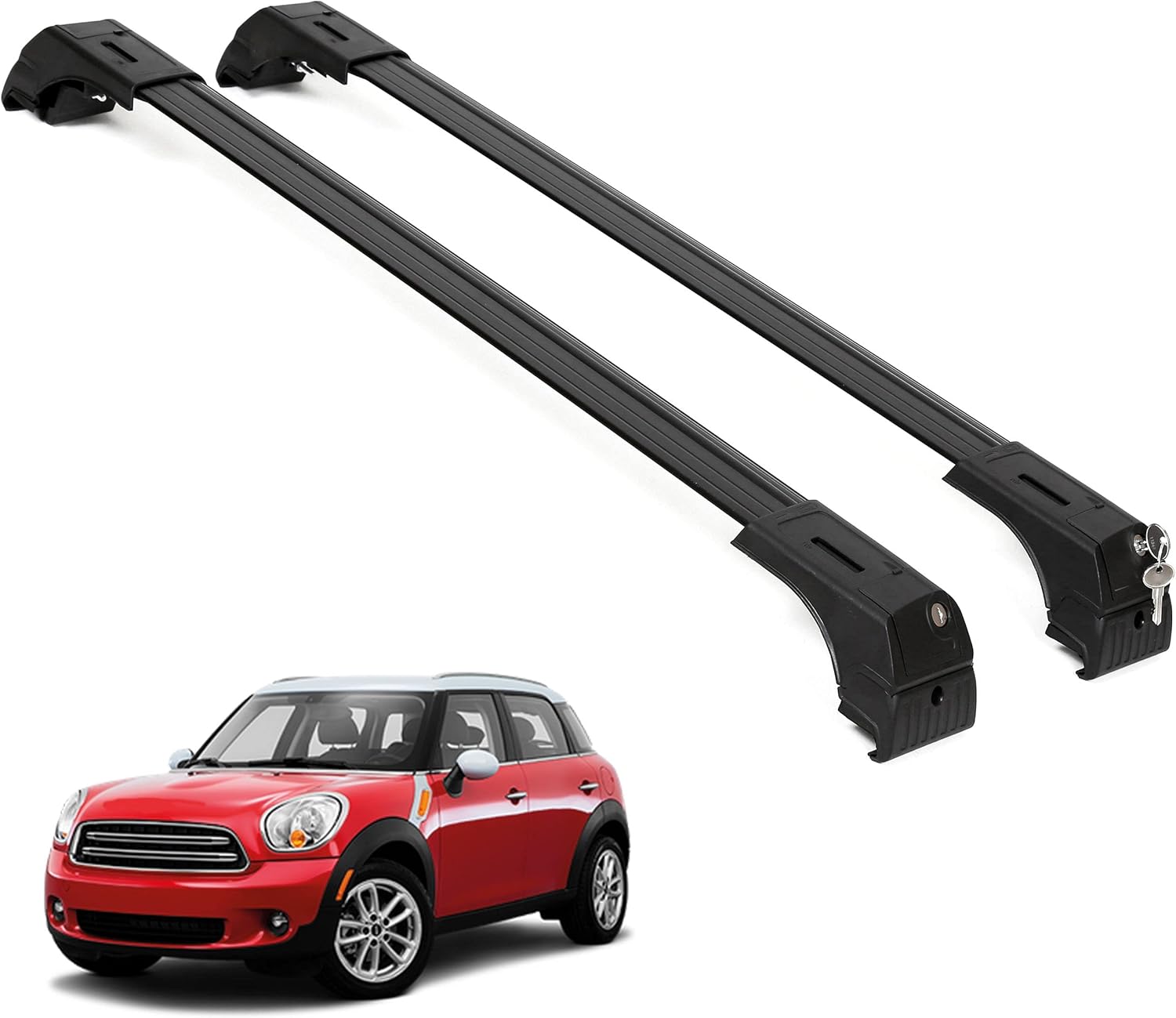 ERKUL Roof Rack Cross Bars for Mini Cooper Countryman 2011-2016  - Black