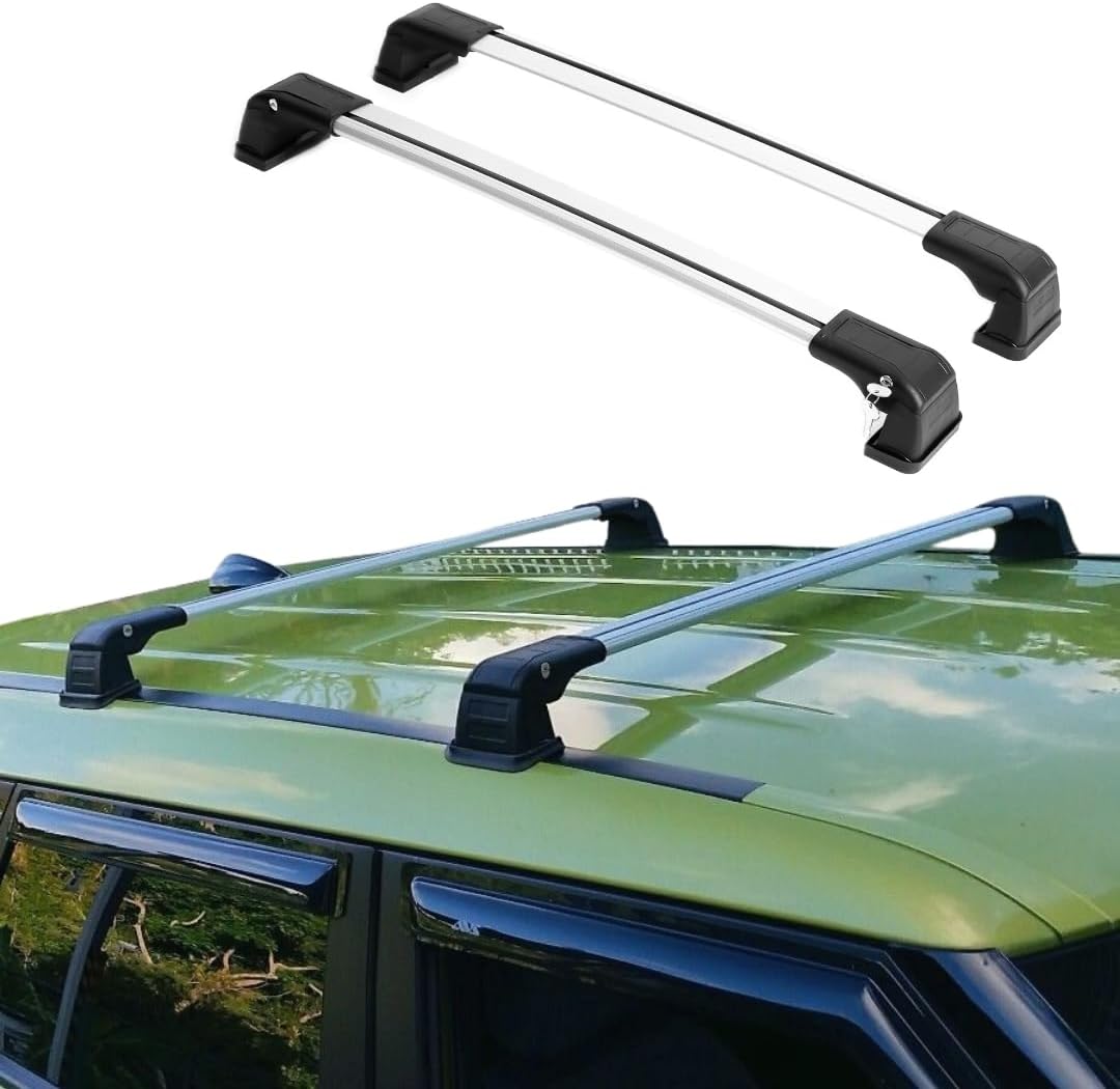 ERKUL Roof Rack Cross Bars Fits Kia Soul 2014-2019 Aluminum Lockable Silver