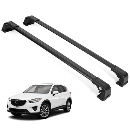 ERKUL Roof Rack Cross Bars Fits Mazda CX5 2012-2016 Aluminum Lockable Black