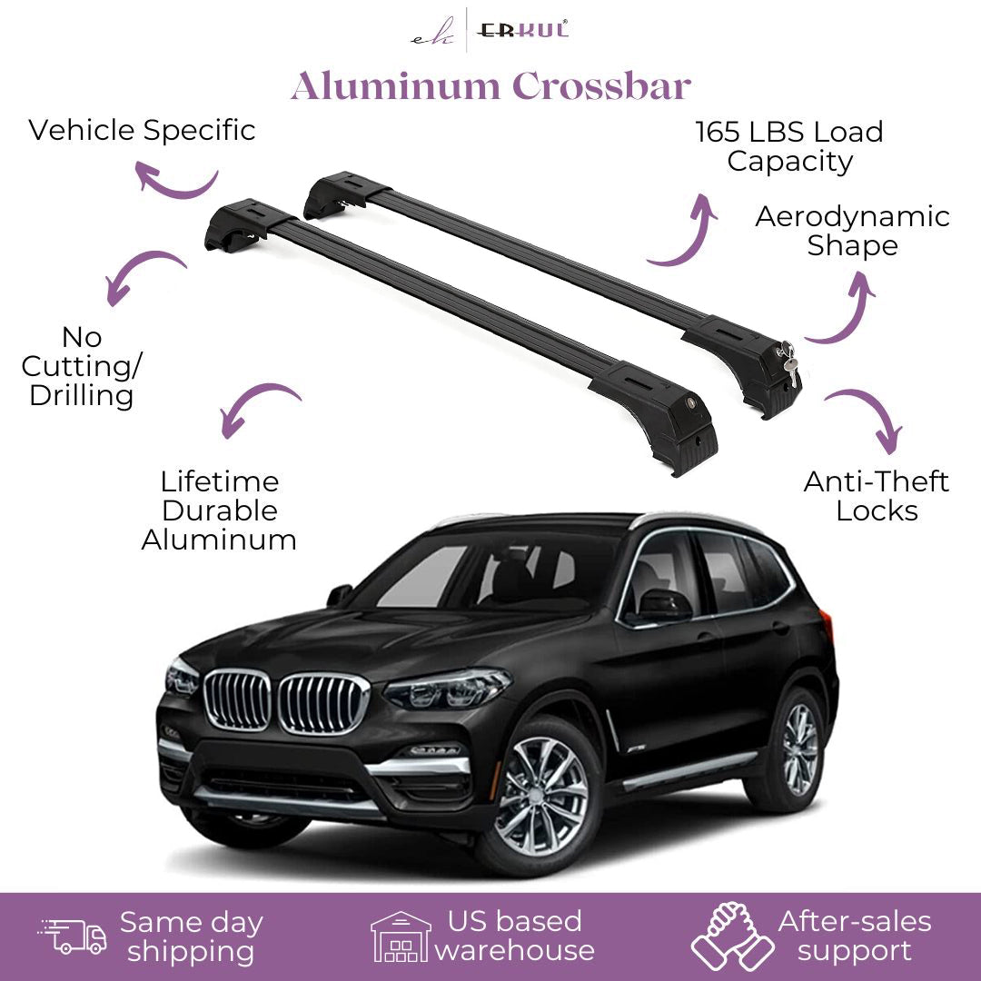 ERKUL Roof Rack Cross Bars  - Black