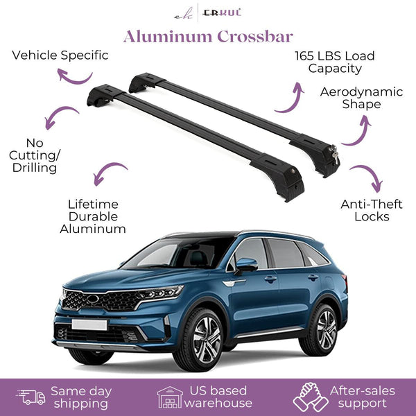 Erkul 25 Ski Rack for Car Roof - Universal Ski & Snowboard Car Racks with  Anti-Theft Lock and Extension with Sliding Rail