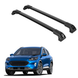 ERKUL Heavy Duty 220lb Roof Rack Cross Bars for Ford Escape (No Sunroof Models) 2020-2024 with Flush Rails | Solid Metal Mounts | Aluminum Crossbars with Anti Theft Lock for Rooftop - Black