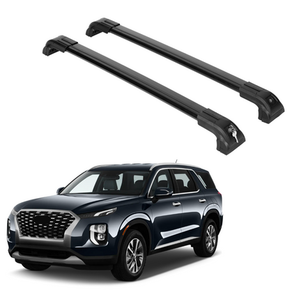 Heavy Duty 220 lbs Roof Rack Crossbar Fits Hyundai Palisade 2019-25 Metal Mounts Black