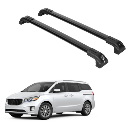 ERKUL Heavy Duty 220lbs Roof Rack Cross Bars for Kia Sedona 2015-2021  For Flush Rails - Black