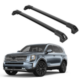 Heavy Duty Roof Rack Crossbars Fits Kia Telluride 2019-25 for Flush Rails Black