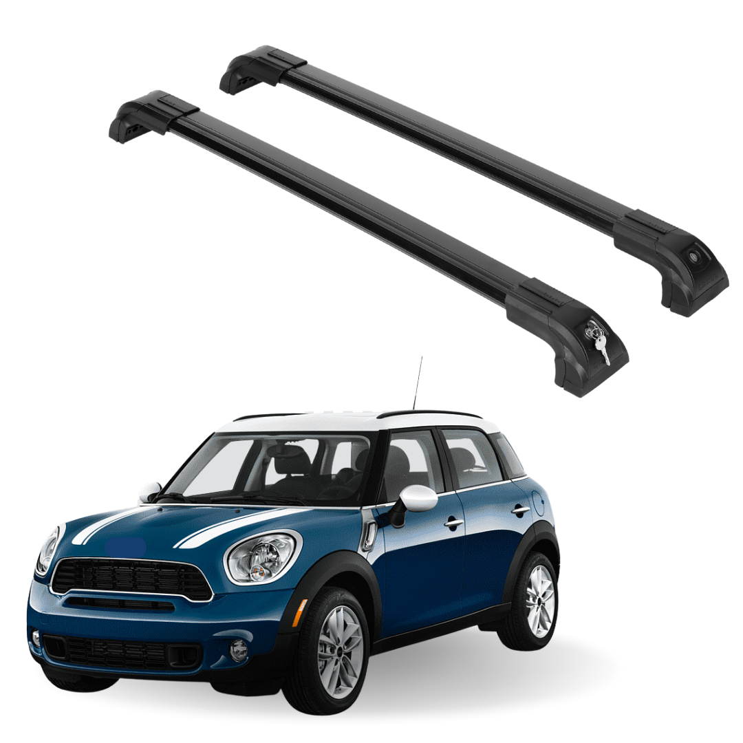 Heavy Duty Roof Rack Crossbars Fits Mini Countryman 11-16 for Flush Rails Black