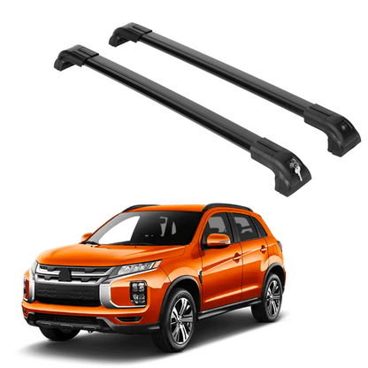 Erkul Roof Rack Crossbars Fits Mitsubishi Outlander ASX 11-25 Metal Mounts Black