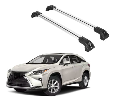 Erkul Roof Rack Crossbars Fits Lexus Rx350l 450h 450hl 2016-2022 Metal Mounts Silver