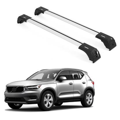 Fits Volvo XC40 2019-2026 with Factory Rails 2PCS Roof Rack Cross Bars 165 LBS