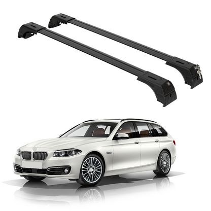 Fits BMW 5 2010-2017 with Factory Rails 2PCS Roof Rack Cross Bars 165 LBS