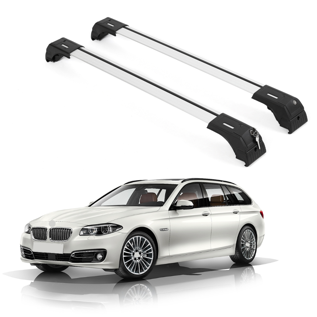 ERKUL Roof Rack Cross Bars for BMW 5 Estate/Touring F11 2010-2017  - Silver