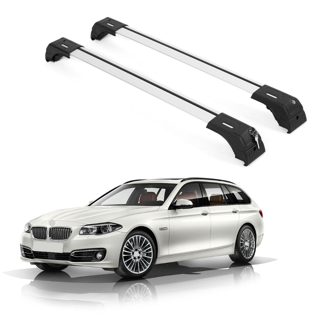 Fits BMW 5 2010-2017 with Factory Rails 2PCS Roof Rack Cross Bars 165 LBS