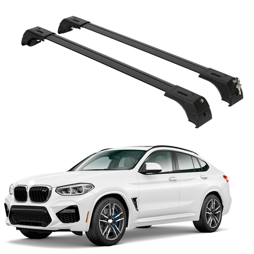 ERKUL Roof Rack Cross Bars for BMW X4 F26 2014-2018 - Black