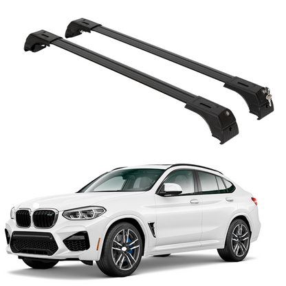 Fits BMW X4 2014-2018 with Factory Rails 2PCS Roof Rack Cross Bars 165 LBS