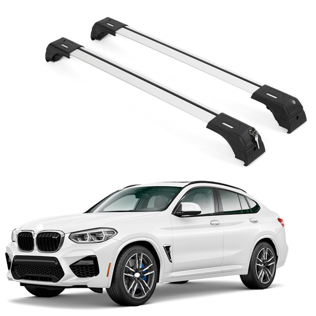 ERKUL Roof Rack Cross Bars for BMW X4 F26 2014-2018  - Silver