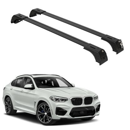 Fits BMW X4 2019-2025 with Factory Rails 2PCS Roof Rack Cross Bars 165 LBS