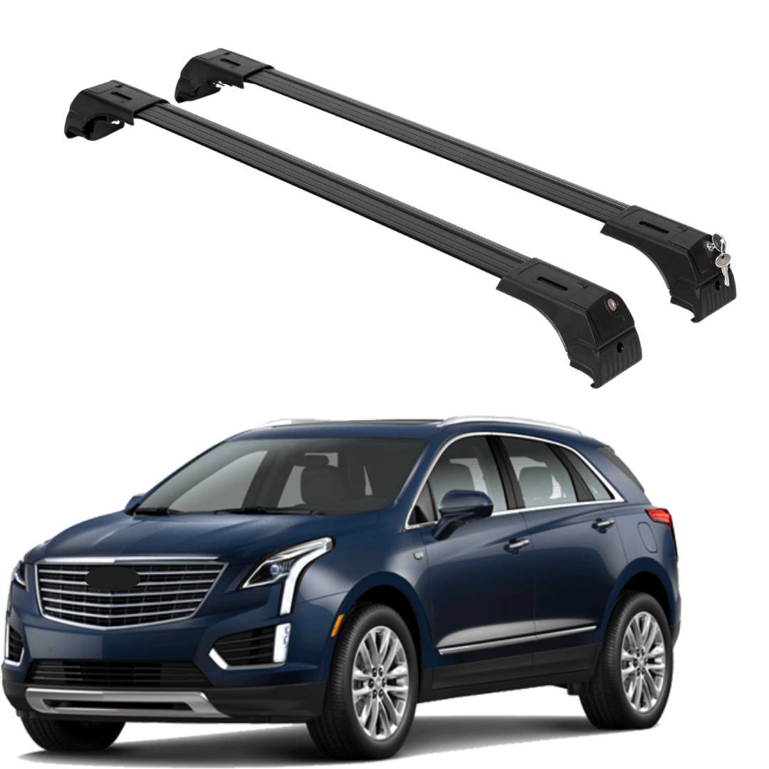 Erkul Roof Rack Cross Bars Fits Cadillac XT5 2016-2025 Fits Flush Rails Black