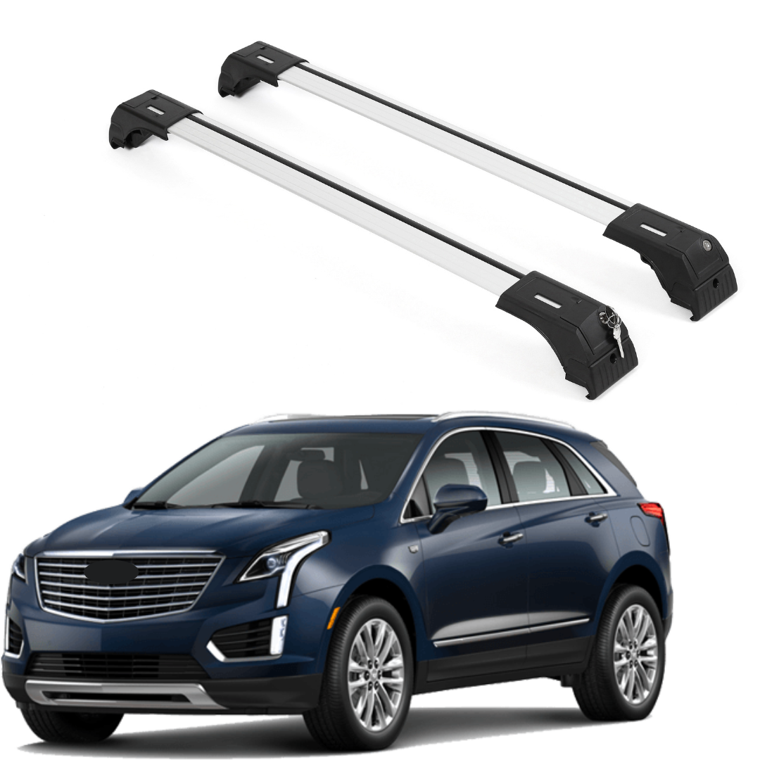 Erkul Roof Rack Cross Bars Fits Cadillac XT5 2016-2025 Fits Flush Rails Silver