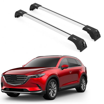 Fits Mazda CX-9 2016-2023 with Factory Rails 2PCS Roof Rack Cross Bars 165 LBS